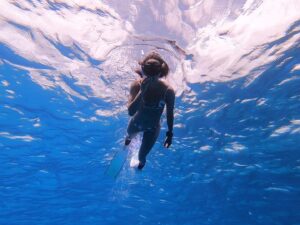 Elizabeth Frances Instagram - Lady in the streets, but a freak in the ... ocean 😂🧜‍♀️

 #freediving #rowdymermaid #cozumel  #freediver #oceanlife #mermaid