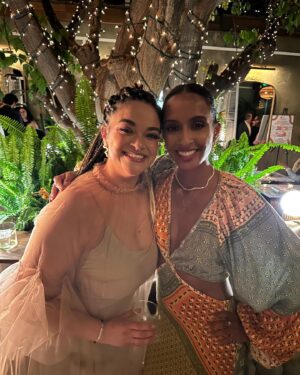 Elizabeth Grullón Instagram - wow. what a night celebrating our beloved #TheOwlHouse !!! thank you to our unbelievably talented and kind cast and crew, and to all of our fans! I’m forever grateful for the opportunity to honor my mother and our culture through my work as Camila Noceda. (and it was so special to have my sister by my side at the wrap party). Long live the chancleta! 🩴 #TheOwlHouse #CamilaNoceda