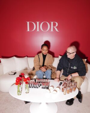 Elizabeth Grullón Instagram - @diorbeauty with the beauties💄merci @stellasimona 🤍 hair by @kyabilal_ 💫