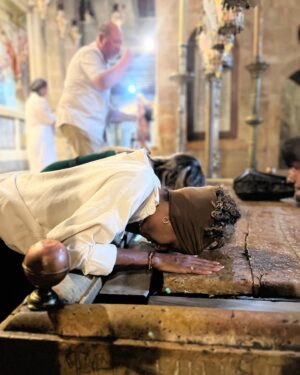Elizabeth Grullón Instagram - The Holy Land. The energy was intense and palpable. The moment I saw the Wailing Wall (1st & 2nd slides) my heart burst open. We retraced the steps Christ took during his crucifixion, burial, and rising. My heart rang with a simple knowing, “God is so good.” 🌙