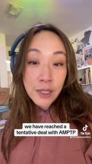 Elizabeth Ho Instagram - Thank you to our negotiating committee, all our strike captains, everyone who walked, honked, donated, shared on social media
