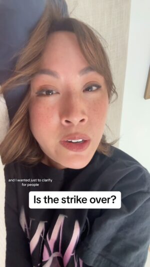 Elizabeth Ho Instagram - Is hollywood still on strike? #sagaftrastrong #wgastrong