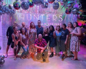 Elizabeth Maxwell Instagram - “It matters not if I am wealthy, for I am rich in friendship.”

Palm Springs Birthday, The Horizontals