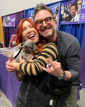 Elizabeth Maxwell Instagram - Albedos, and puppies, and sticky balls OH MY!

I had SUCH a good time at @animewashington, huge thanks to everyone who came out and were so generous with your positive energy and kindness! Getting to see my first Natasha cosplay in person was the icing on the cake!

#animewashington #myheroacademia #mineta #midnight #overlord #overlordanime #albedo #albedooverlord #natasha #honkaistarrail #honkaistarrailcosplay #cosplay
