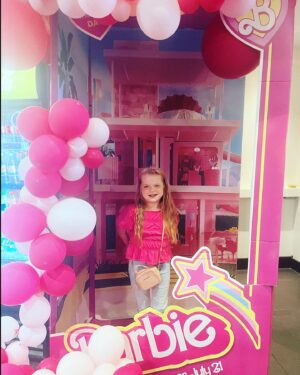 Ella Chadwick Instagram - Had a fab day today watching Barbie and pizza hut with my mum and friend @jade_learning_to_sign and her dog hope. Barbie is so funny and so lovely too and margot robbie is amazing as barbie 🩷🍿🍕 #barbie #barbiemovie #cinema