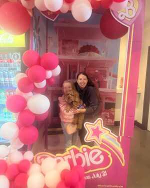 Ella Chadwick Instagram - Had a fab day today watching Barbie and pizza hut with my mum and friend @jade_learning_to_sign and her dog hope. Barbie is so funny and so lovely too and margot robbie is amazing as barbie 🩷🍿🍕 #barbie #barbiemovie #cinema