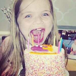 Ella Chadwick Instagram - I love May its normally a busy month starting with 1 of my favourite days. 7th May 2014 i had my 2nd kidney transplant. A day we thought would never happen so we celebrate this day every year. My kidneyversary this year was same wkend as the kings coronation so we went to a coronation party then to arcades and restaurant for tea. Of course a kidneyversary cake was eaten too with rainbow candles. My best day to celebrate thanks to @greatormondst for doing the transplant my amazing donor my nanna @christinachadwick5936 and @RMCHosp for looking after me and keeping me and sydney kidney well 💚💜🎉