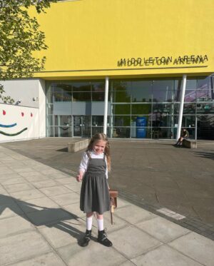 Ella Chadwick Instagram - Some photos from @tracingsteps #matilda show last week. I loved being red beret girl ❤️ 1st photo was taken by @nessworthyphoto @popsiclephotography and i love it thanks for capturing that pic❤️ and big thanks to those from the film matilda that took part in the special video message i suprised everybody with we shown it them just before the show and they all screamed and cheered 🎉🎉 #matilda #performance #middletonarena #musical #tracingsteps #tracingstepsshow  #redberetgirl