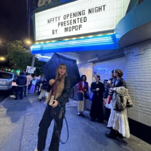 Ella Greenwood Instagram - Had the best time in Seattle for @nfftyfilm 🤍 Met the most wonderful & talented filmmakers and got to screen Twofold at Closing Night where it won the Audience Award🥹 Also got to see the loml Coraline ♥️
-
TWOFOLD 
Made by @brokenflamespd for the @lucasaferrara Film Fund
Written by @totobruin
Directed by @popsella
Producer @lucasaferrara
Co-Producers @maya_bod @popsella
Starring Phoebe Campbell, @rebeccacalder_& Clinton Blake
Casting Director: @_zyrenka_casting_
Cinematographer @xeniaxpatricia
Editor @editor_emmalie
Colourist:@chris.shaw.colour
Sound Designer @_inesadriana_ Composer @gabyamblercomposer
1st AD: @jameslockheart_
MUA & hair: @chiaragiannettino_art
Production designer: Mahee Merica
Costume: @chloepalmerdesign
1st AC: @alexjgtan
2nd AC: @riccardo_garotalo_
Gaffer: @leslielitin
Spark: Anbo Wu
Script supervisor: Daniel Joseph
Sound Recordist: @rufusambler
BTS Photographer: @ines_leila_hachou
Runners: @tobybeynon & Fraser Dodds
Special Thanks to:
@focuscanning @izzy_meikle @leanneladbury