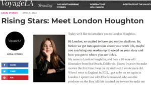 Ella Greenwood Instagram - A project that I am so incredibly proud to be a part of, @breakingplans is having its World Premiere at the iconic @chinesetheatres with @danceswithfilms on the 23rd June! Made by the most talented new filmmaker (and one of my favourite people ever) @londonhoughton. I’ve had the privilege of seeing London grow both on and off set, from seeing how engaged she was with filming Once Upon a Riot in the UK, to watching her shine at the auditions in Hollywood for this beautiful script (that she wrote at the age of 9), and then filming it in Seal Beach with the most wonderful team. This really is an extraordinary project by a very extraordinary person, and I cant wait for it to be shown to an audience for the first time ♥️
@dreamotionstudios @pauljamesmovies @bayleecorona 
BTS Photos by @_sarahanarna (US) @ines_leila_hachou (UK)