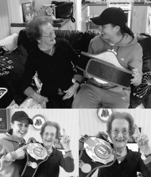 Ellie Scotney Instagram - My best friend, 
always and forever ➰

Nan, you was one of a kind. 
An energy that could speak a thousand words. A smile which lit up every room and more. 

For 99 years you made the world a better place, now it’s time for you to lay to rest. The brightest light I’ll ever need 🕊️

Love you millions & more x

❤️