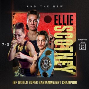 Ellie Scotney Instagram - BRITAIN HAS A NEW WORLD CHAMPION! 👑

@elliescotney_ defeats Cherneka Johnson by unanimous decision! 🙌

📝 98-92, 98-92, 97-93

#JohnsonScotney #EdwardsCampos