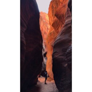 Elyse Levesque Instagram - Tiny Humans vs Giant Slot Canyon. A series. #yesimobsessed #slotcanyons #mynewfavoritething #buckskingulch #utah