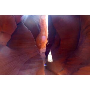 Elyse Levesque Instagram - The Land Before Time. 🦕 #DontBeFooledByTheRocksThatIGot #BuckskinGluch #Utah #SlotCanyon