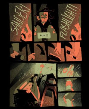 Ema Mlynarčíková Instagram - 🥩🦴GUTS part 3
A comic about scary things. 
CW: gore, toxic masculinity?, bad puns

Lineart done within the 24hour comic challenge. Thats why it gets sloppy towards the end haha. 

If you’d like to support me, i uploaded a comfier pdf to my gumroad for a great price of 1€! (link in bio)
Enjoy #comic #comics #spooky #sliceoflife #gore #guts #halloween #procreate