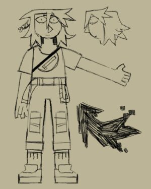 Ema Mlynarčíková Instagram - EPO - 3d character for uni project, hopefully ill turn her into a vtuber/VRC avatar eventually. She's based on my keyboard haha #3dcharacter #characterdesign #blender