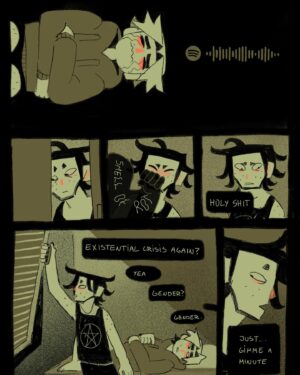 Ema Mlynarčíková Instagram - Guts is one years old today and still probably the best thing i’ve ever written :0 

There is a new comic in the works and a visual novel (!!!) with these guys, more updates will come soon. 

If you enjoyed guts and would like to support me, you can get the full pdf for 1eur at gumroad (link in bio) Thank you!