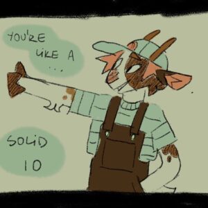 Ema Mlynarčíková Instagram - They are a solid decimal 10.
#comicstrip #strip #comic #furry #furryart #nonbinary #nb