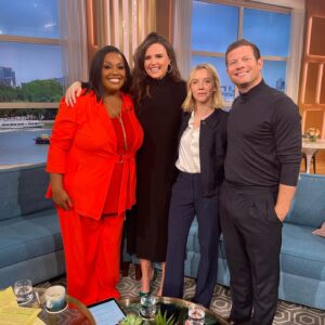 Emer Kenny Instagram - CAN YOU TELL I WAS EXCITED TO MEET ALISON & DERMOT?!!!! Thank you for having us @thismorning @dermotoleary @alisonhammond55, was a joy to talk to you about Karen Pirie.