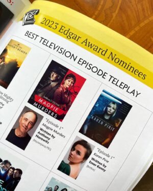 Emer Kenny Instagram - Got nominated for an award! Went to New Yoik! Lost to Anthony Horowitz! Gonna drown myself in New York pizza! 

Thank you to @britboxtv & @mysterywritersofamerica 🤍