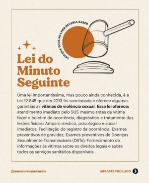 Emiliano D'Ávila Instagram - *UTILIDADE PÚBLICA*
Atenção, mulheres! Informação é poder. 🗣️🗣️🗣️

De @umsocorroameianoite 👏🏽

#empoderamentofeminino #direitodamulher #leimariadapenha #leidominutoseguinte #leidofeminicídio #leicarolinadieckmann #leijoannamaranhão #stealthing #feminismo #empoderamento #empoderamentofeminino #desconstrução #matriarcado #mulher #feminismo