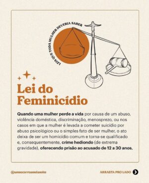 Emiliano D'Ávila Instagram - *UTILIDADE PÚBLICA*
Atenção, mulheres! Informação é poder. 🗣️🗣️🗣️

De @umsocorroameianoite 👏🏽

#empoderamentofeminino #direitodamulher #leimariadapenha #leidominutoseguinte #leidofeminicídio #leicarolinadieckmann #leijoannamaranhão #stealthing #feminismo #empoderamento #empoderamentofeminino #desconstrução #matriarcado #mulher #feminismo