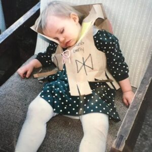 Emilie Cocquerel Instagram - Likes to nap. 
Can wear a cardboard box. 
Doesnt care that name is spelt wrong if called Princess. 
Later will be carried to car, then bed with little to no effort.
5yr old me is still my idol.