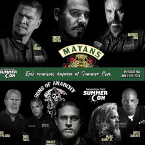 Emilio Rivera Instagram - Washington @wasummercon here we are coming deep @mayansfx @jdpardo @michaelirby and original #soa cast @perlmutations @theorossi #charliehunnam @markboonejunior @realdavidlabrava  See You there . #emiliorivera #elpadrino #mayansmc #mayansfx @primetimeappearances