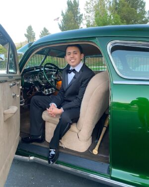 Emilio Rivera Instagram - Dropped off my Rock who is on his way to Prom , very Proud of my Boy who has work so hard to get straight A’s and is on the Honor Roll. Tonight he gets to celebrate with Friends. #Rockorivera #thatsmyboy #senior #prom #2024 #emiliorivera #elpadrino #familiafirst #lefty48  #chevy #fleetline #48Fleetline  @truespoke