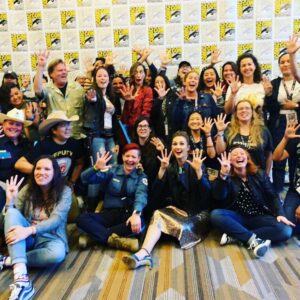 Emily Andras Instagram - “Quick, hold up how many seasons you want!” (#SDCC is a lot of fun with loads of press & sexy famous people, but for me it’s really...this. Will never be able to thank y’all enough.) #Earpers