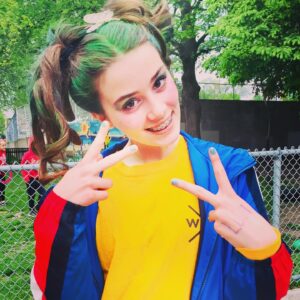 Emily Andras Instagram - My pride and joy, doing #pride🌈 her way.