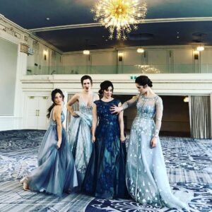 Emily Andras Instagram - The women of #WynonnaEarp. We are here, we love each other, and we do not f$&k around, except almost constantly. @thecdnacademy @andrea_leo_couture @MadelinesTO @omnikingedward