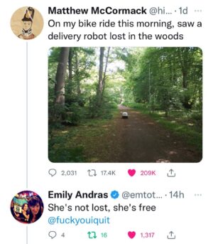 Emily Andras Instagram - Robots already had enough of this shit