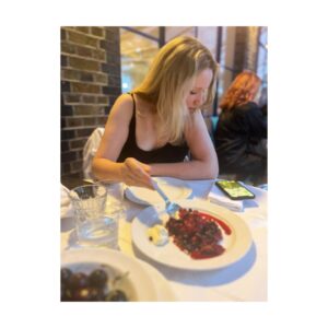 Emily Berrington Instagram - When a (tiny) spider tries to share your summer pudding at @therivercafelondon 
📸 @katie_berrington 
❤️ @laurabaileylondon