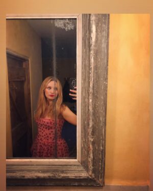 Emily Berrington Instagram - First time using the brilliant @byrotationofficial - millionth time taking a selfie in a bathroom mirror ✅ ♻️