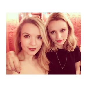 Emily Berrington Instagram - Missing Sister Saturdays and a reason to get dressed up .... with @katie_berrington (and @laurabaileylondon) 2017 @workingtitlefilms @bafta brunch @chilternfirehouse