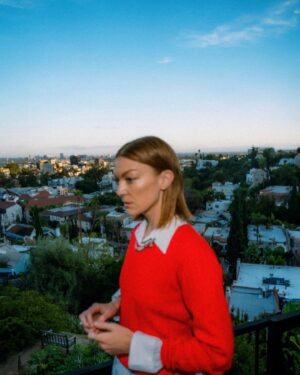Emily Coutts Instagram - love, red 🌹

photos by my talented little sis @iamsierrastone 
jewellery and styling by @vintage_chapel @callan.guth