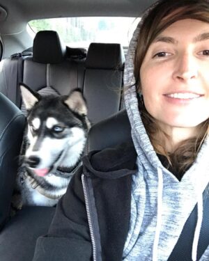 Emily Kokal Instagram - *UPDATE* pooch has met his match! 
Thanks for your support! ———————-
This is Apache and he needs a forever home! 
We think he’s around 6 months old and he is the sweetest, most affectionate and playful husky pup! 
If you’re interested in more on Pache reach out to my friend @anniebeedy who is fostering him, and you can also follow his story on her page. 
He’s a very good boy!