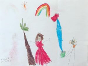Emily Kokal Instagram - Hey Hunter! 
Thanks for the super awesome letter and drawing!
Made my day 😊🌈🌴💃🏻☀️
💚 look out for a letter back soon!