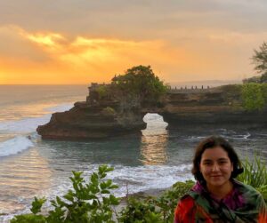 Emily Rios Instagram - Sunset at #TanahLot Temple & the surfer with the epic photobomb. #Bali #Indonesia