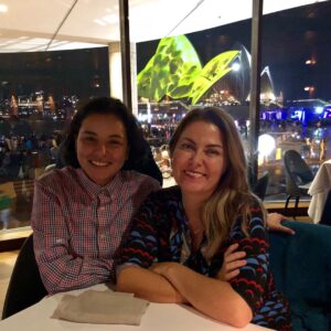 Emily Rios Instagram - Had an exquisite dinner at @ariarestaurant with this spectacular view of the #SydneyOperaHouse lit up during #VividSydney festival. 
The best part was the the lovely company, @jadefacexo. 
Thank you, @chefmattmoran for the hospitality & please forgive me for showing up with my light saber.