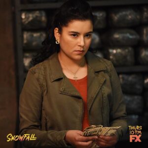 Emily Rios Instagram - My playing it nice face. 😇 see more of that resting bitch face TONIGHT on FX. #SnowfallFX