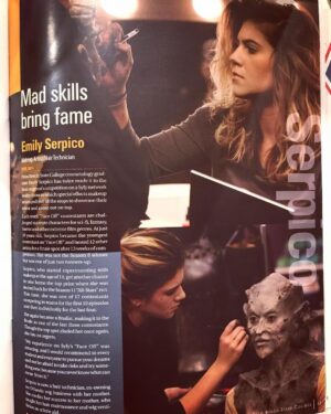 Emily Serpico Instagram - Found this today, @syfyfaceoff was an amazing experience and looking back at my 18 year old self, I would never have imagined my life being as amazing as it is now.  I’ve met so many  incredible people and worked on some really awesome projects. Becoming a full time artist has been so rewarding.  Thank you to everyone who has supported me on my journey ❤️ #faceoff #makeup #fxmakeup #syfy