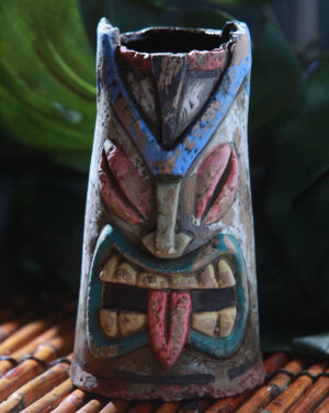 Emily Serpico Instagram - New ceramic tiki mug! Sculpted by @docfx13 glazed by myself! For those asking about an Etsy, the link to the Etsy page is in my bio. Thank you everyone for your support ❤️ #tikimug #tiki