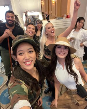 Emily Tung Instagram - What an honor to be invited to perform this year at the 11th Annual Action Icon Awards!! It’s my first time at a red carpet event 👠 Had such a blast celebrating with so many badass stuntwomen, jumping on the red carpet, then jumping on stage, then jumping back into the event to meet old and new faces. Truly honored to be a part of this community ❤️ 💕 
.
.
.
.
#actioniconawards #stuntwoman #sagaftra #stuntlife #redcarpet #celebratingwomen #womeninaction @ditrfoundation #dangerzone #sheroes #stuntperformers #stuntdouble #stuntpoc #hollywood