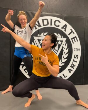 Emily Whitmire Instagram - Lite on the mayo and heavy on the mustard 😆 #syndichicks #jokes #syndicate #mma #lasvegas #apemanstrong #wmma