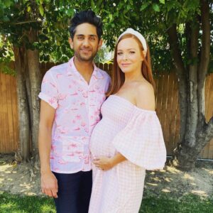 Emily Wilson Instagram - 9 months in, and we finally got a picture with all THREE of us! @adhirkalyan and I cannot wait to welcome our baby girl in a few weeks!!!!! 💗👨‍👩‍👧💗