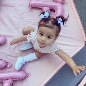 Emily Wilson Instagram - Photo dump from when Mira turned ONE on 3.23! 🎉
What an incredible year it was! Mira, you’re the greatest thing that’s ever happened to us, and we’re so lucky to be your parents! Love you more than anything!💗