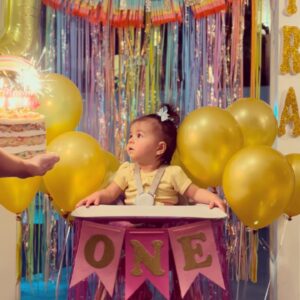 Emily Wilson Instagram - Photo dump from when Mira turned ONE on 3.23! 🎉
What an incredible year it was! Mira, you’re the greatest thing that’s ever happened to us, and we’re so lucky to be your parents! Love you more than anything!💗