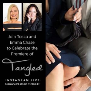 Emma Chase Instagram - Excited to celebrate the #TangledMovie premiere with @toscamusk tonight at 8pm ET, on IG Live!
Stop by @passionflix and celebrate with us 🎉🥂